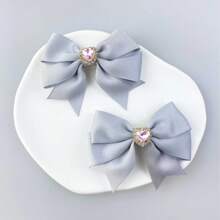 2 pezzi Fermagli per capelli a forma di cuore con strass e farfalle, stile principessa, accessori per capelli eleganti per signore, fermagli per capelli, barrette per capelli, per la scuola, eleganti, per il college