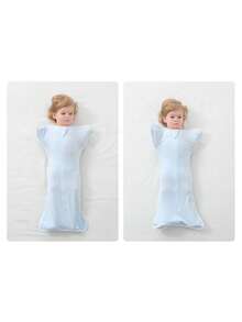 1 件婴儿睡袋,100% 纯棉,婴儿防惊吓睡袋,四季防踢被,新生儿必备 - 彩色 - 查看 13