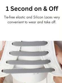 16 piezas de cordones elásticos sin atar, 16 piezas de cordones de silicona sin atar, cordones elásticos de ajuste rápido, cómodos, duraderos y ahorradores de tiempo como reemplazo para zapatos, cordones elásticos adecuados para tenis, zapatos casuales y zapatos deportivos para uso diario