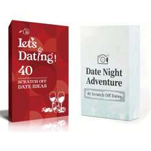 40 Date Ideas For Couples Date Night - Unique Scratch Off Date Night Card Games With Adventure Photo Album Book, Romantic Newlywed And Wedding Anniversary Couples Gifts For Him And Her, Best Gift For Valentine's Day Gift,Blind Date With A Book,Intimate Games,Wedding,Games,Board Games,Wedding,Board Games,Games,Wedding,Games,Board Games