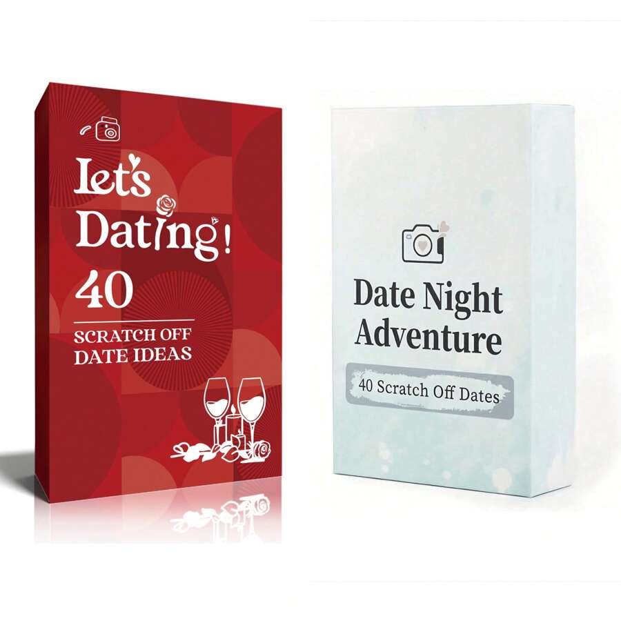 40 Date Ideas For Couples Date Night - Unique Scratch Off Date Night Card Games With Adventure Photo Album Book, Romantic Newlywed And Wedding Anniversary Couples Gifts For Him And Her, Best Gift For Valentine's Day Gift,Blind Date With A Book,Intimate Games,Wedding,Games,Board Games,Wedding,Board Games,Games,Wedding,Games,Board Games
