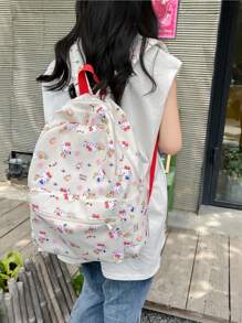 Sanrio Borsa a tracolla da donna 2024 nuovo zaino minimale giapponese per studenti carino, compatto, ad alta capacità, zaino casual per forniture scolastiche, ritorno a scuola