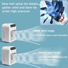 便携式空调，可充电空气冷却器，带 500 毫升水箱的台式冷却风扇，适用于房间、旅行、办公室，带水箱的加湿风扇，冷水机