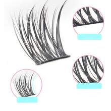 384pcs Individual Lashes Eyelash Book Clusters Extensions False Eyelash DIY At Home Cluster Eyelash Extensions Makeup Lash Clusters, Eyelash Clusters, Individual Eyelashes, Lashes, Fake Lashes - Black - View 5