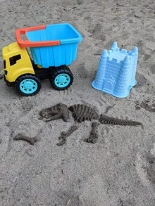 Beach Sand S Set With Dump Truck' Castle Bucket' Shovel' Dinosaur And Brick - 1 - View 7
