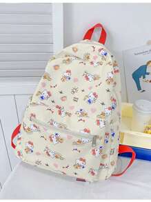 Sanrio Borsa a tracolla da donna 2024 nuovo zaino minimale giapponese per studenti carino, compatto, ad alta capacità, zaino casual per forniture scolastiche, ritorno a scuola
