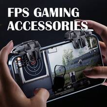 Disparadores de juegos móviles para teléfonos celulares Física 4 Botones para juegos FPS Arena Breakout/COD - Negro - Ver 4