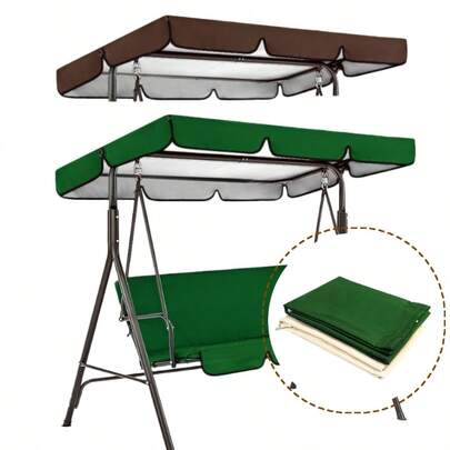 1 件 210D 防水秋千椅顶罩户外花园公园秋千椅遮阳顶罩