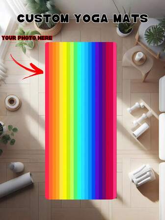 1pc Customized Photo/Image Printed Yoga Mat, Indoor Yoga Mat, Exercise Carpet, Creative Carpet, Image Customized Carpet, Sports & Fitness Equipment, Shock-Absorbing Yoga Mat