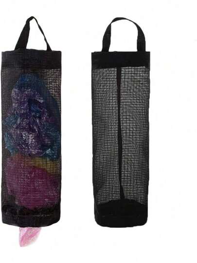 1pc Mesh Storage Bag, Mesh Grocery Bag Rack, Hanging Storage Bag Dispenser, Suitable For Kitchen Storage Bags, Tissue Storage, Bedroom Storage Underwear, Wardrobe Storage Socks, Ties, Neckties, Mother's Day, Valentine's Day, Halloween, Christmas, International Environment Day