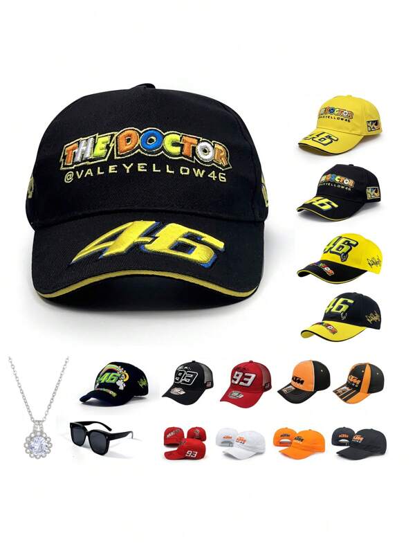 2025 New KTM Racing Embroidered Hardtop Baseball Cap For Women, Paired With Diamante Metal Bracelet Or Sunglasses, 1pc/2pcs Sports Fashion Racer Cap For Men, Suitable For Daily Wear, Racing Event, Birthday/Valentine Gift, Summer Vacation, Beach Sun Protection