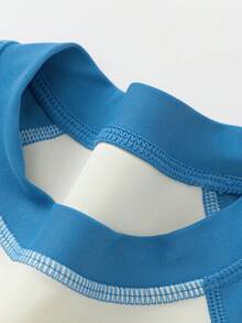 Balabala Boys' 2 Pieces Swimsuit, Chlorine-Resistant & UV Protection - White and Blue - View 6