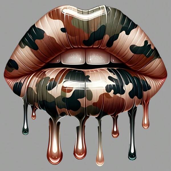 1pc/2pcs/3pcs/Camouflage Lip Patches, DIY A-Level Washable Patches, Clothes, Heat Transfer Stickers, Women's/Men's T-Shirts, Backpacks, Pillows, Decorative Badges, Labels, Baseball Caps, Backpacks, Etc. Are Available