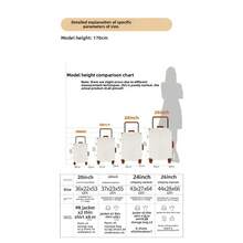 A High-Quality Travel Suitcase, Available In Sizes Of 20 Inches, 22 Inches, 24 Inches And 26 Inches. It Is Suitable For Both Men And Women, And Is Ideal For Activities Such As Traveling And Shopping. With A Large Capacity, It Is A Carry-On Trolley Case That Can Be Used Throughout The Four Seasons. Bag For School School Accessories School Stuff - Dark Grey - View 4