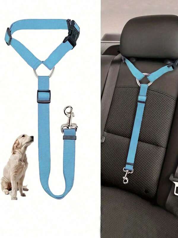 Pet Car Seat Belt, Car Products Dog Seat Belt, Pet Belt, Dog Cat Seat Belt, Front Headrest Restraint, Dog Walking Rope, Traction Rope, Adjustable Nylon Fabric, Dog Restraint Vehicle Seat Belt, Dog Car Accessories Dog Retractable Safety Leash, Pet Leash, Car Seat Belt Nylon Safety Seat Belts Heavy Duty & Durable Car Harness For Dogs Dog Car Seat ,Dog Seatbelt