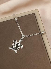 1 Peça Tornozaleira de Liga de Zinco com Símbolo do Infinito em Forma de Tartaruga e Coração, Corrente para Pé Moda Feminina para Praia