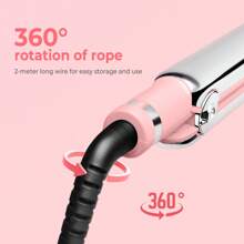 UKLISS Chapinha & Modeladora de Cabelo 2 em 1 | Aquecimento Rápido e Voltagem Dupla para Viagens | Alisamento Livre de Frizz | Dia dos Pais, Prime Day e Presente para o 4 de Julho (Rosa/Preto/Azul)