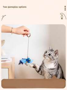 Simulated Bird Cat Toys, Interactive Plush Talking Bird Toy For Cats ,Kitten ,Gatos,Flying Flapping Bird Cat Toy, Indoor Cat Sports Interactive Bird Toy