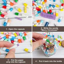 55Pcs Capsule Pills Love Message Note In A Glass Bottle,Cute Love Pills Smiling Face Love Friendship Letter With Wishing Bottle,Valentine's Day Love Capsule Letters Romantic Paper Love Message For Boyfriend Girlfriend Anniversary Birthday Mother's Day Gift