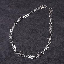 1pc Metal Spike Chain, Minimalist Retro Style, Street Fashion Accessory - Silver - View 10