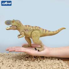 Plastic Children's Collectible Model Toy Realistic Velociraptor Dinosaur Toy, Ideal Educational Toy For Boys And Girls, Birthday Gift. The Dinosaur's Arms, Legs, Tail Can Move, Mouth Can Open And Close, Head Can Rotate. - Multicolor - View 16