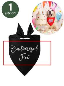 20 Pieces/10 Pieces/1 Piece Custom Name Letters Or Text Pet Cat Dog Animal Triangle Scarf Bib Scarf Pet Saliva Accessory Triangle Scarf, Suitable For Customizing Pet Names Or Greetings, Can Be Given As A Pet's Birthday Gift