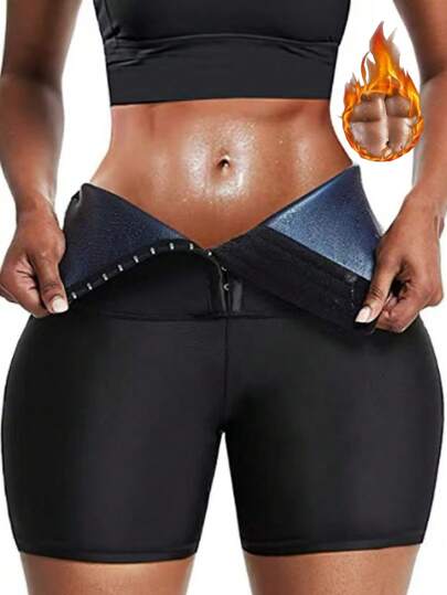 1pc,Outdoor Sports Sweatshirt 3-Minute Shapewear, Suitable For Running, Yoga, Fitness And Other Sports, Cross-Border Hot Selling Women's Breasted Sweatshirt 3-Minute Pants With Semi Coated PU Sweatshirt 3-Minute Pants,Please Match The Size You Need When Making A Purchase