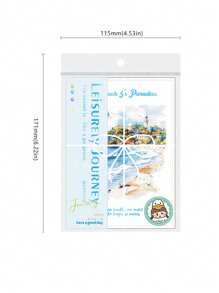 paquete de 20 hojas de papel vintage de paisaje acuarela de ciudad turística para scrapbooking y suministros de diario, papel decorativo artesanal para diarios de chatarra con 10 diseños de patrones