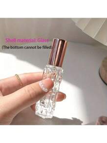 1 قطعة زجاجة رذاذ عطر 5 مل / 10 مل ، بخاخ سفر فارغ محمول ، وأكياس هدايا مخملية وردية بسحاب - أكياس هدايا ناعمة بالسحاب لحفلات الزفاف والأعياد وعيد الحب والذكرى السنوية ، قارورة عطر