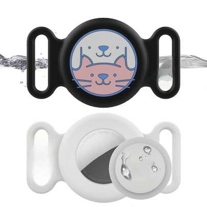 1 pieza Funda protectora de silicona para AirTag de Apple, antirrobo para mascotas (perros), funda a prueba de golpes para localizador Airtag