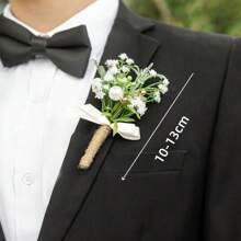 Romantische weiße Hochzeitssträuße für Braut und Brautjungfer, Tulpen-Simulationsblumen, Brautstrauß, Hochzeitsfotografie-Strauß, Ehedekoration, künstliche Blumensträuße für Hochzeit, Valentinstag, Kirche, Zuhause, Dekoration, Sommer, Geburtstag, Geschenke, Strand, Schulmaterial, Raumdekoration