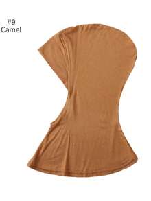 1pc Women Abaya Accessories Solid Color Instant Cover Head, Prayer Casual Pleated Headscarf, Practical Headscarf, Instant Long Khimar Hijab Turban, Suitable For Daily Use All Year Round Headband Veiled Clothes - Header Model - View 15