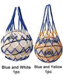 1pc Basketball Net Bag, Nylon Volleyball Football Mesh Storage Bag, Portable Sports Ball Holder, Hanging Carry Bag For Single Ball, Perfect For Sporting Goods & Mesh Bag Accessories, Football Games For Travel Storage Bag, Multifunctional Use(Multiple Colors Available),Boho Vibes