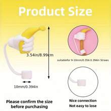 6 Confezioni di Coperchi in paglia antipolvere, compatibili con tazze da 30 e 40 once, cappucci per cannucce in silicone carini a forma di animali, protettori per cannucce, adatti alla maggior parte delle cannucce da 10 mm, coperchi per inclinare la tazza