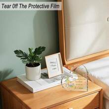 1PC Charming French Godmother Godfather Acrylic Sign Plaque, Marraine Parrain Sign, Stylish And Simple Heart Desktop Decoration, Perfect For Birthday Lovers Engagement Anniversary Sign Home Living Room Table Party Decorations Supplies Art Craft Ornament Romantic Surprise