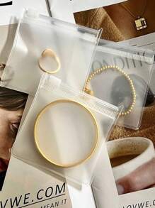 1/10/20 Stück EVA Schmuckaufbewahrungstasche, minimalistische Schmucktasche für Zuhause, tragbare mattierte EVA Reißverschluss Schmucktasche für Ohrringe, Armbänder und anderen Schmuck, nicht vergilbend nicht verhärtend mattierte Ohrringe Armband Schmuck EVA Staubschutztasche Aufbewahrung teilbar tragbar Reißverschluss Verschluss, Geschenktasche, Schmuckbehälter für Raumdekor