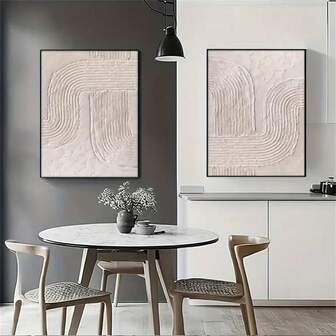 1 st/2 st beige och brun textur abstrakt väggkonst dekor posters modern minimalistisk bohemisk kanvastryck modemålningar för vardagsrum sovrum hemmakontor sovsal dekor vägg bakgrundsdesign tavla inramad/oramad