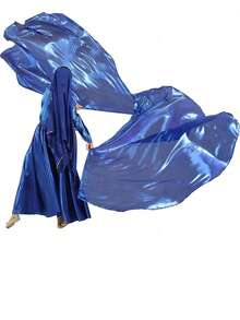 قطعة واحدة من اعلام عربية ملونة لرقص البطن مزدوجة، معمول بإتقان، إكسسوارات لافتتاح حفلات رياضية ورقص، حامل إضاءة لعروض المسرح المتألقة المقاس 96*140سم - متعدد الألوان - مشاهدة 4