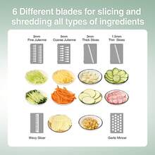 XO Chef Lab 6-In-1 Deluxe Vegetable Slicer With Storage And Drainage System - Effortless Slicing & Safe Storage - Light Grey - View 6