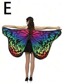 1 pieza Capa con forma de mariposa para actuación en escenario, disponible en trece colores, un accesorio de fotografía para cosplay y una capa con forma de mariposa de moda.