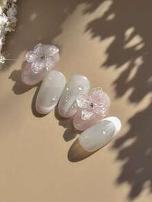 1 件 5D 梦幻花瓣高品质美甲贴纸果冻系列设计装饰贴花 DIY 艺术美甲