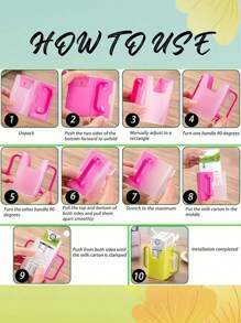 Anti-Crush Cup Holder Adjustable Milk Carton Cup Holder Anti-Crush Anti-Spill Cup Adjustable Milk Cup Holder Juice Box Holder Portable Beverage Holder, Basket, Trash Bin And Container For Home Organization