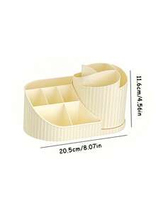 2-in-1 Multifunktions-Kosmetikregal mit großer Kapazität, einschließlich Aufbewahrungsbox für Lippenstift, Lidschatten und Aufbewahrungsbox für Make-up-Pinsel, geeignet für Badezimmer, Frisiertisch und Schreibtisch im Schlafsaal