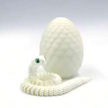3D Printed Art Creative Snake And Surprise Egg Set With Joints - Colorful Home Office Decor, Perfect For Easter, Halloween And Thanksgiving Gifts | Eye Colors Come In A Variety Of Colors Birthday Graduation