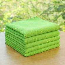 5pcs Highly Absorbent Super Microfiber Cleaning Rags, Thick Kitchen Dishwashing Cloths, Multi-Purpose Household Cleaning Wipes