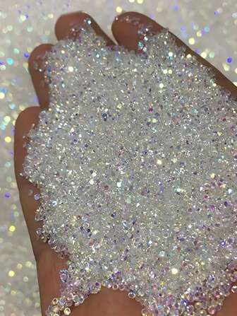 1500 piezas de 3 mm Micro Uñas Mezcla de Cristal de Zirconia Polvo Rhinestones Pequeños DIY Belleza Pequeños Rhinestones con Grandes Gemas 3D Decoración de Uñas Pixie