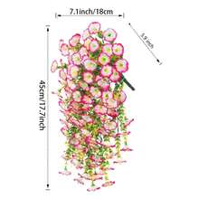 2 uds. De flores artificiales colgantes de gloria de la mañana, flores falsas para exteriores, hogar, jardín, plantas de Petunias colgantes de pared, decoración de boda - Blanco-2 piezas - Ver 3
