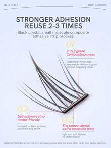 MLEN DIARY MLEN DAIRY 自粘式睫毛簇，9-13 毫米 C 卷自然 56 件预粘簇睫毛，无胶可重复使用漫画睫毛，按压自粘簇睫毛单根睫毛在家自行粘贴（虹膜）睫毛簇，睫毛簇，单根睫毛，睫毛，假睫毛