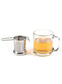 1pc Stainless Steel Tea Infuser, Coffee Filter, Loose Leaf Tea Diffuser With Long Folding Handle, Can Be Hung On Teapot Or Mug, For Tea And Coffee Steeping Back To School