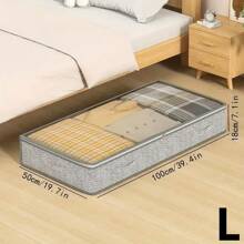 1 pezzo Scatola da riporre sotto il letto pieghevole, contenitore organizzativo in cotone casual anti-polvere, borsa per riporre sotto il letto pieghevole ad alta capacità anti-polvere e anti-umidità, design piatto salvaspazio